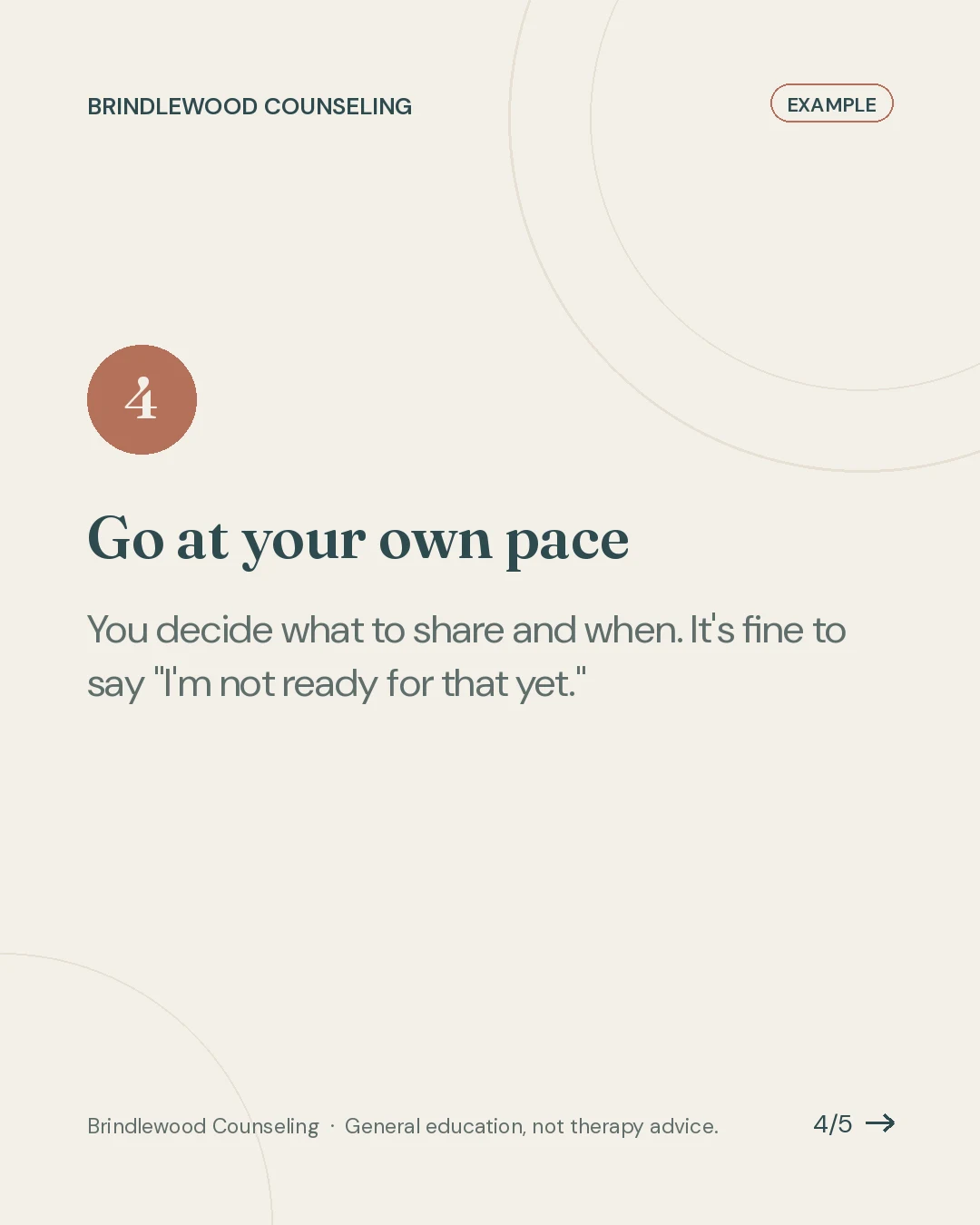 Carousel slide 4 of 5: Go at your own pace